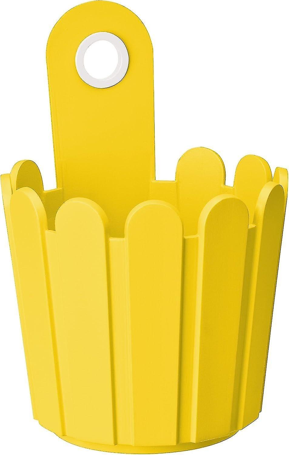 Mini Polypropylene Flower Box 15 cm - Yellow
