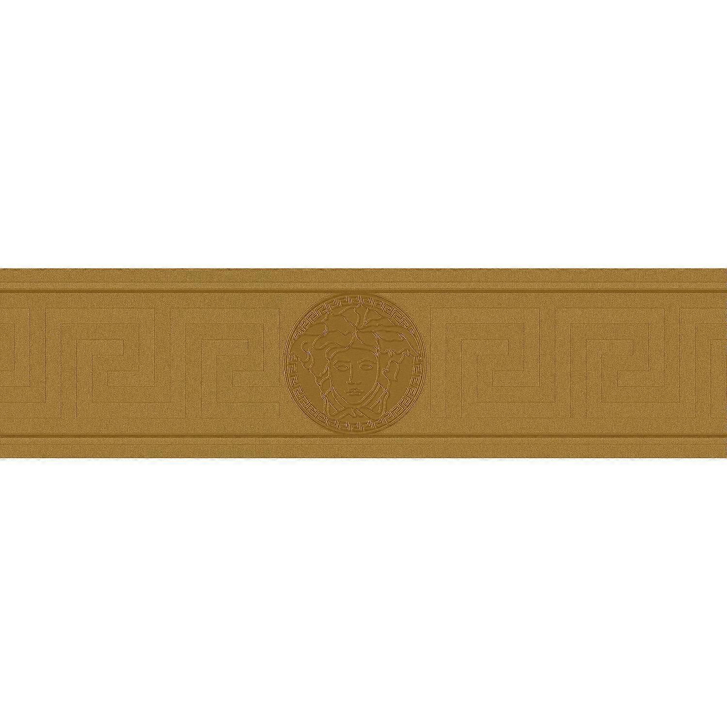 Exclusive luxury wallpaper wall Profhome 935222-GU border slightly textured with graphical pattern shiny gold