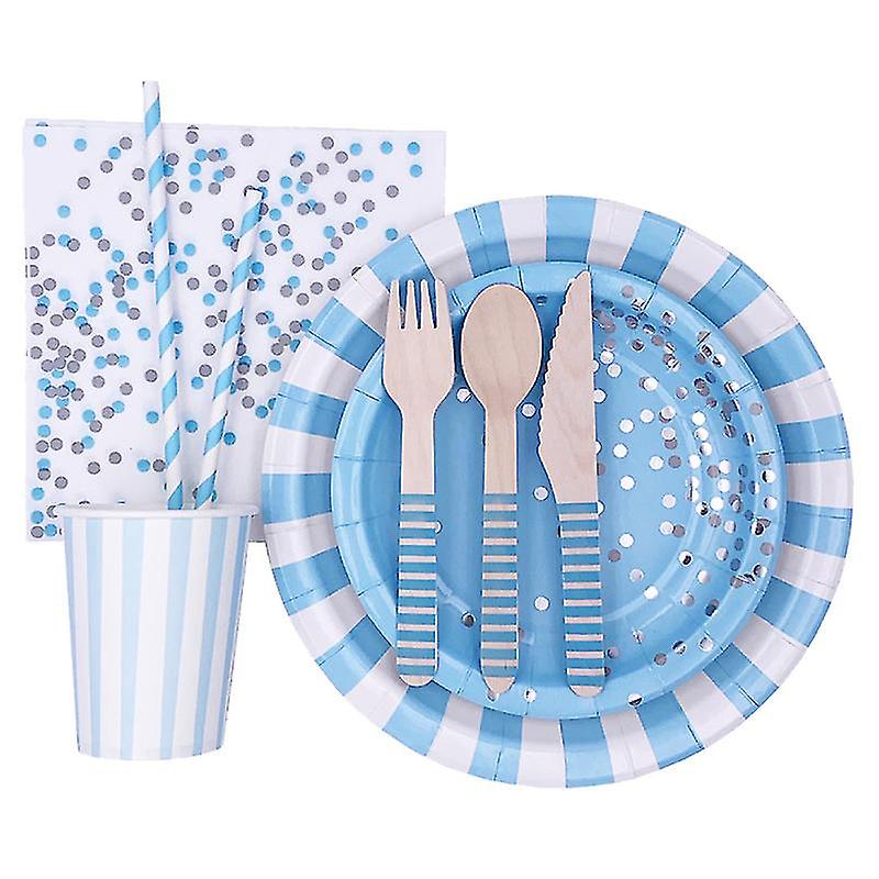 128pcs Party Disposable Tableware Set