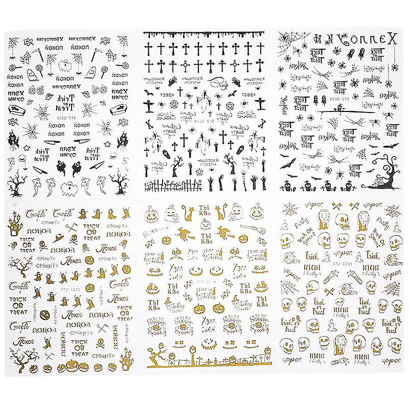 6sheets Ghost Nail Stickers