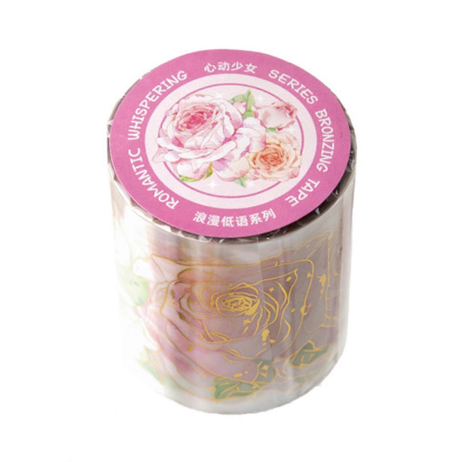 PET Flower Tapes Romantic Versatile Floral Decorative Tape for Journaling Scrapbooking