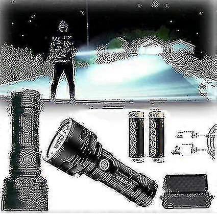 30000-100000 Lumens High Power Led Waterproof Torch Light Super Bright, 3 Modes Most Powerful 50w Xlm-p70 Led Usb Rechargeable Torch