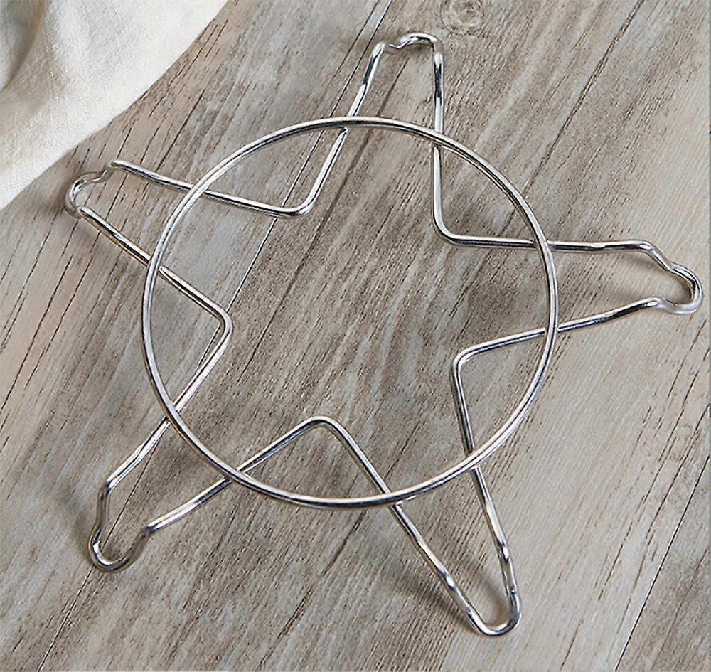 1pc Pentagonal Stainless Steel Steaming Shelf Kitchen Multifunction