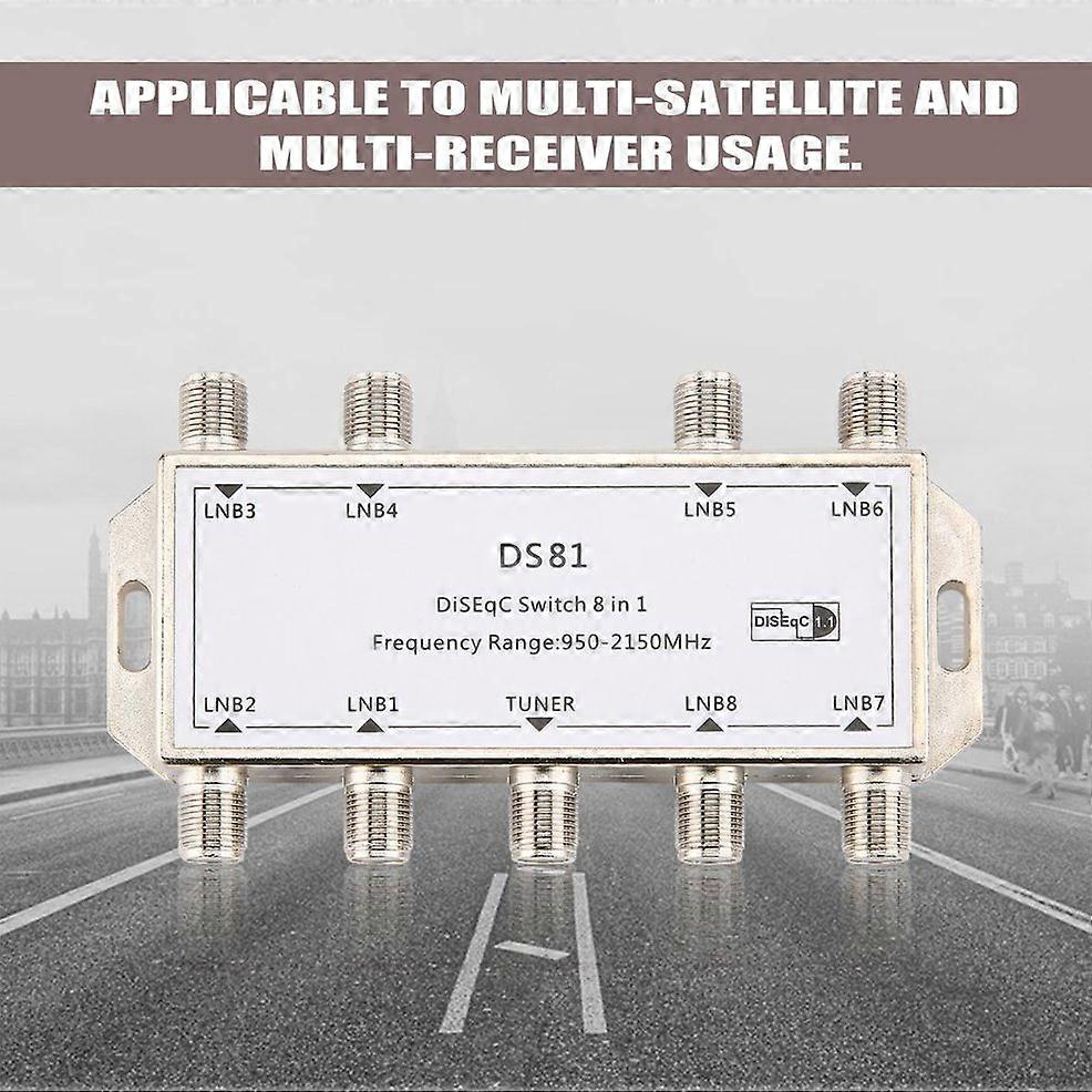 DS81 8 in 1 Satellite Signal DiSEqC Switch LNB Receiver Multiswitch