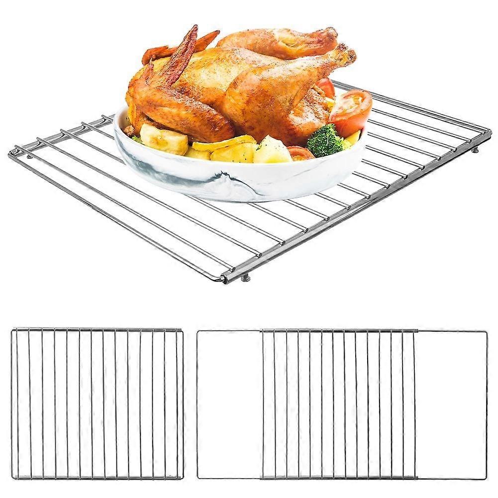 Adjustable rectangular baking tray rack for cooling and baking