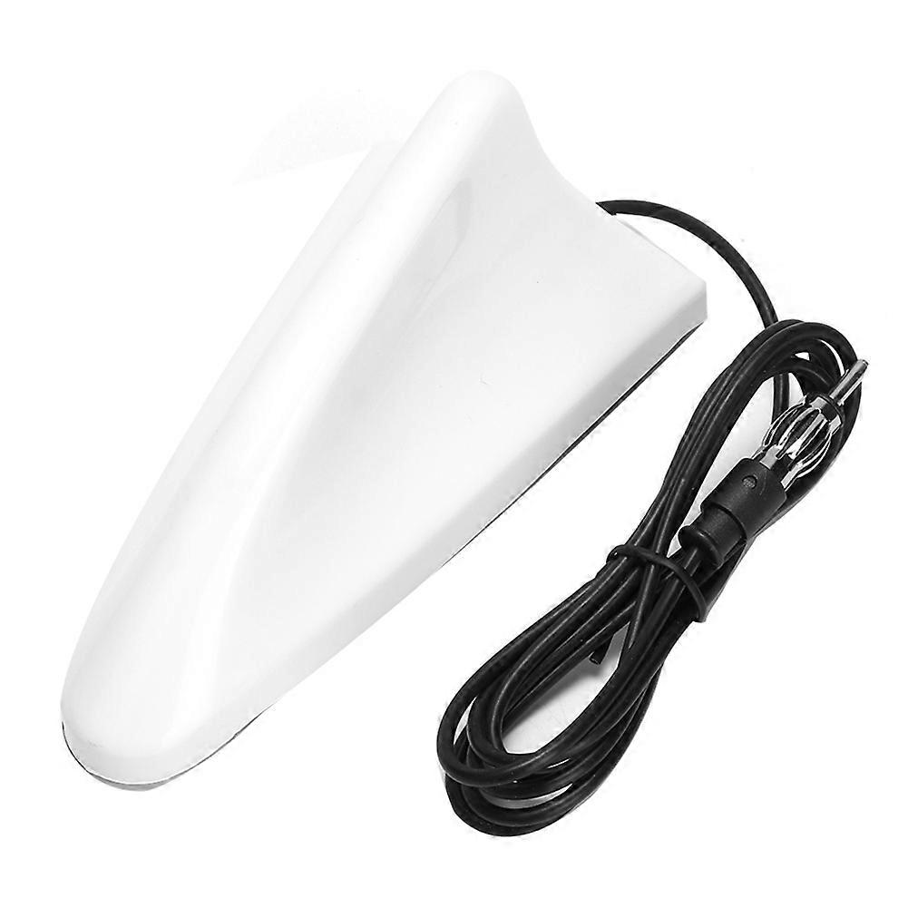 Universal Car Punch~free Roof Plastic Signal Aerial Automobile Antenna Decoration (White) E2U~02