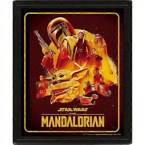 Star Wars: The Mandalorian 3D Framed Art Print