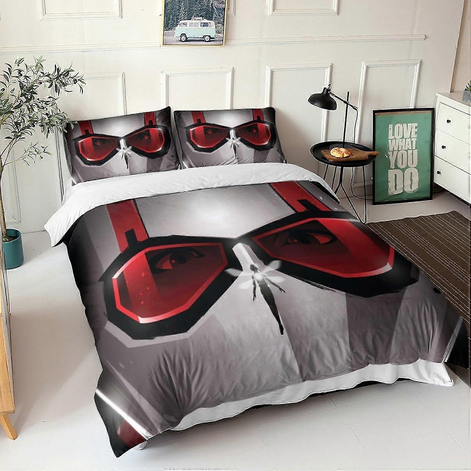 Ant-Man and The Wasp Sängkläder för vuxna barn, Påslakanset för pojkar, Sängkläder med örngott Doublex 135*200 CM