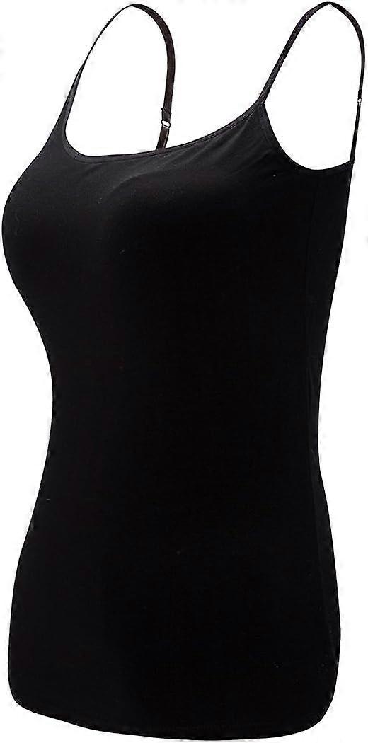 Womens Camisoles Tops with Built in Padded Bra Basic Breathable Tank Top
