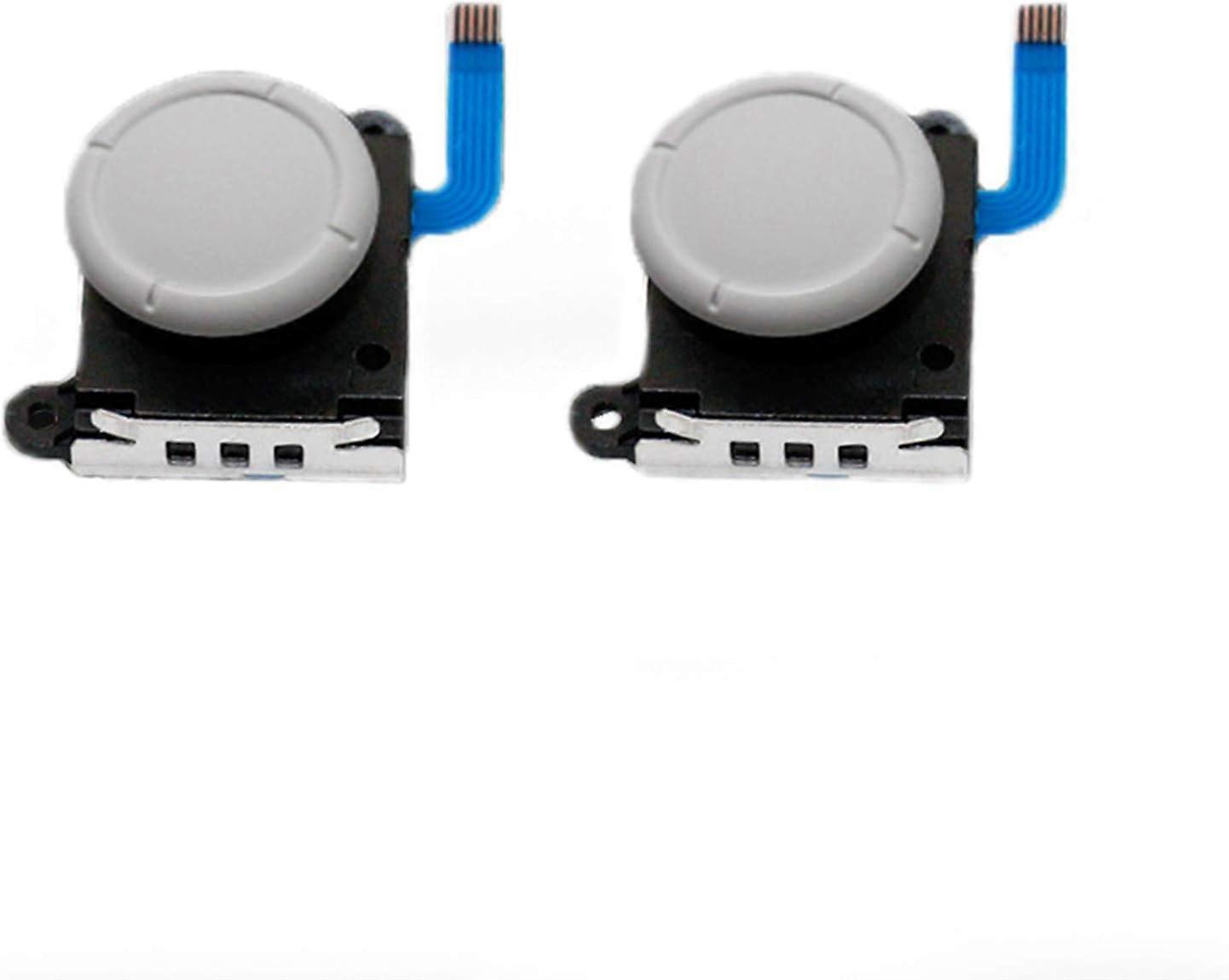 2 Joystick Capteur analogique Bascule pour Switch Lite Contr ?leur Joy-Con ThumbStick Cap Module Bouton Blanc