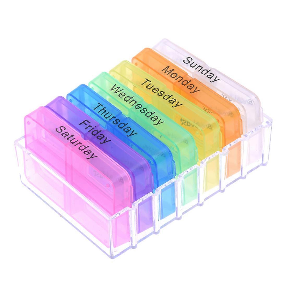 7 Day Tablet Pill Boxes Storage Organizer Container Case