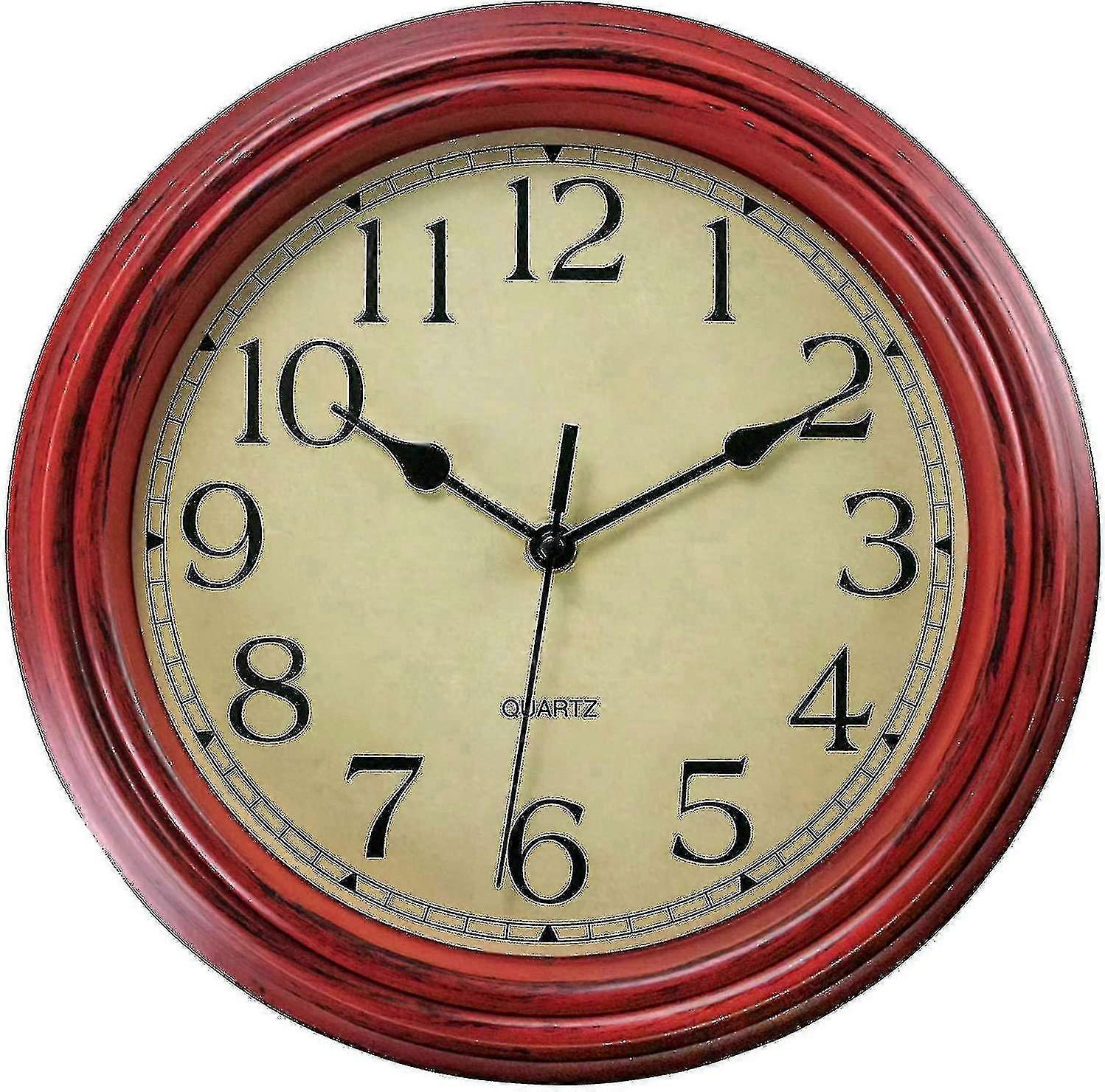 Silent No Tick Ro Retro Quartz Clock Wall Clock (12 Inches)