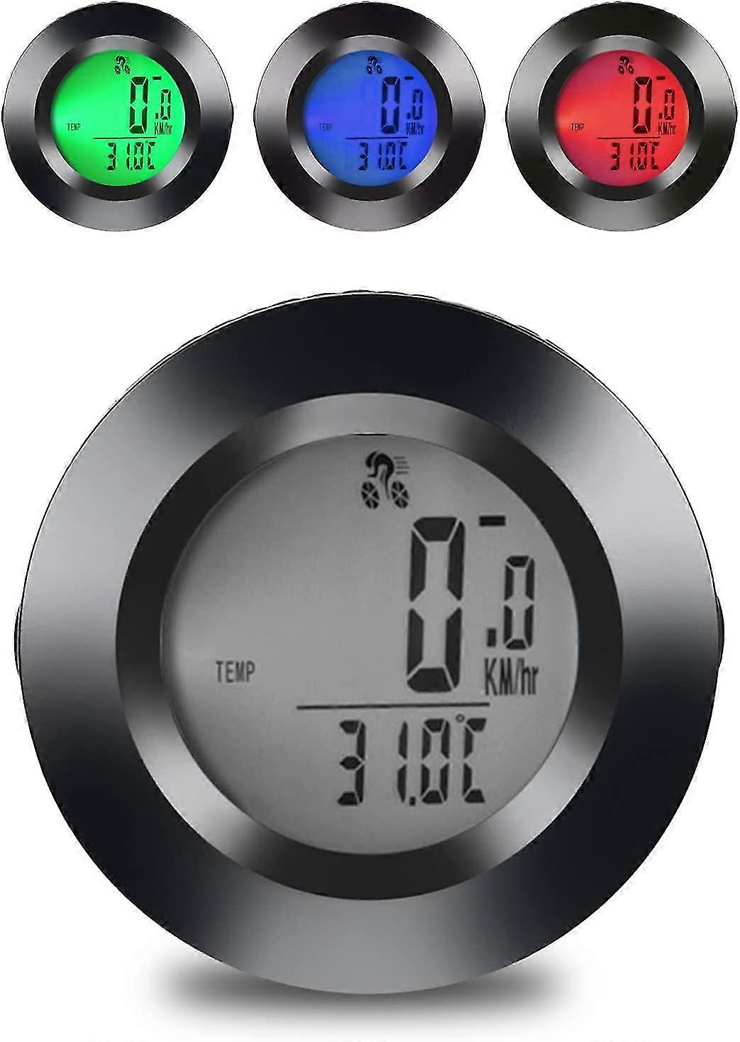 Bike Speedometer, Speedometer With 18 Functions 3 Colors Lcd Backlight Display Waterproof Resistance, Bike Computer Wireless, Multifunctional Speed Tr
