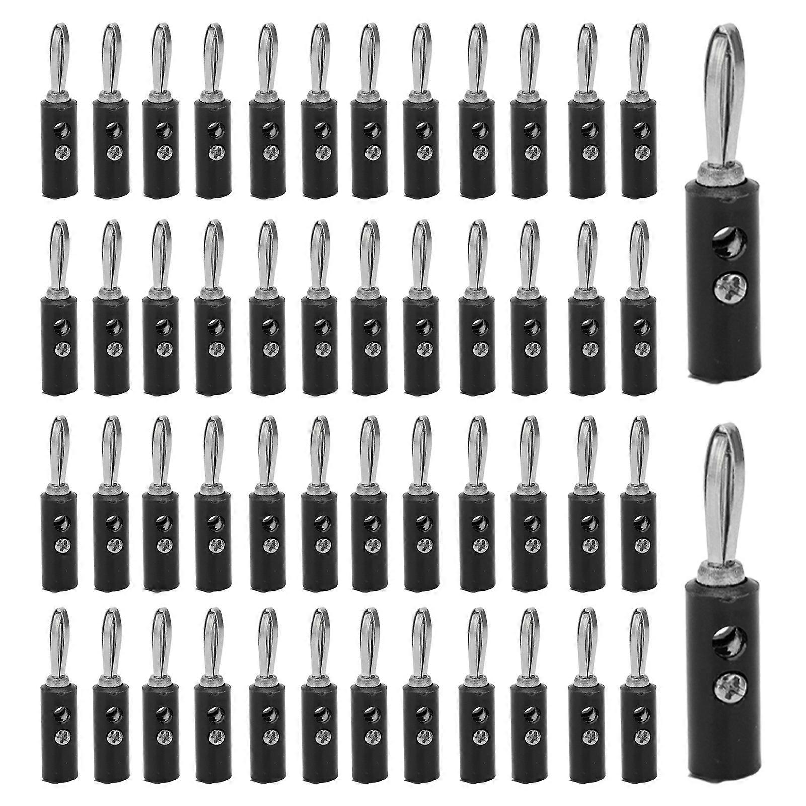 バナナプラグJT?002 4mm新タイプバナナプラグはんだフリー配線教材コネクタブラック