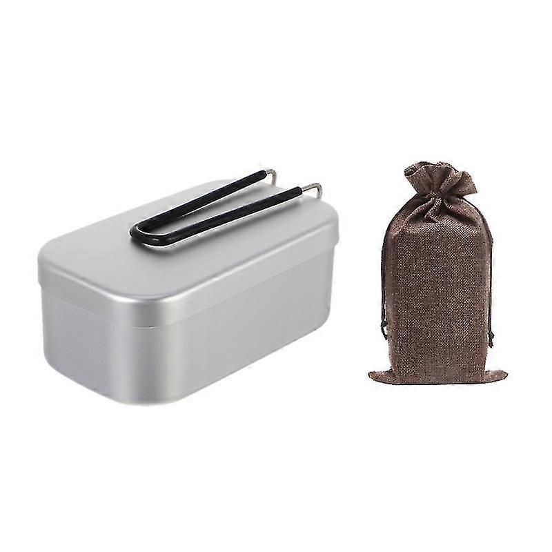 1 pc convenient food container camping lunch box folding bento case with bag