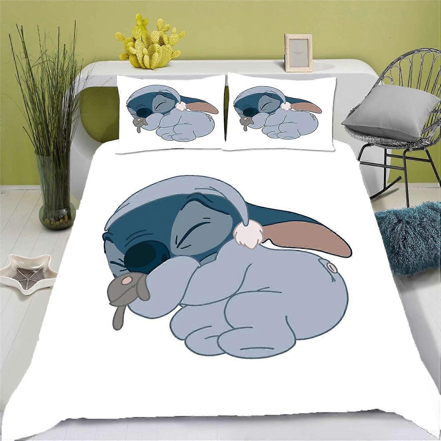 Lilo & Stitch Bedding Set for Teenagers Stitch Bedding D Anime Cartoon Children's Bedding Set