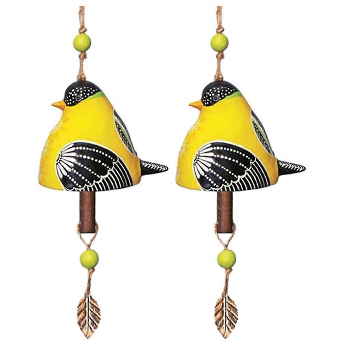 Bird Song Bell, Bird Song Bell Wind Chime, Bird Song Bell Garden Decoration, Hanging Wind Chime,Wind Chime Stand Yellow
