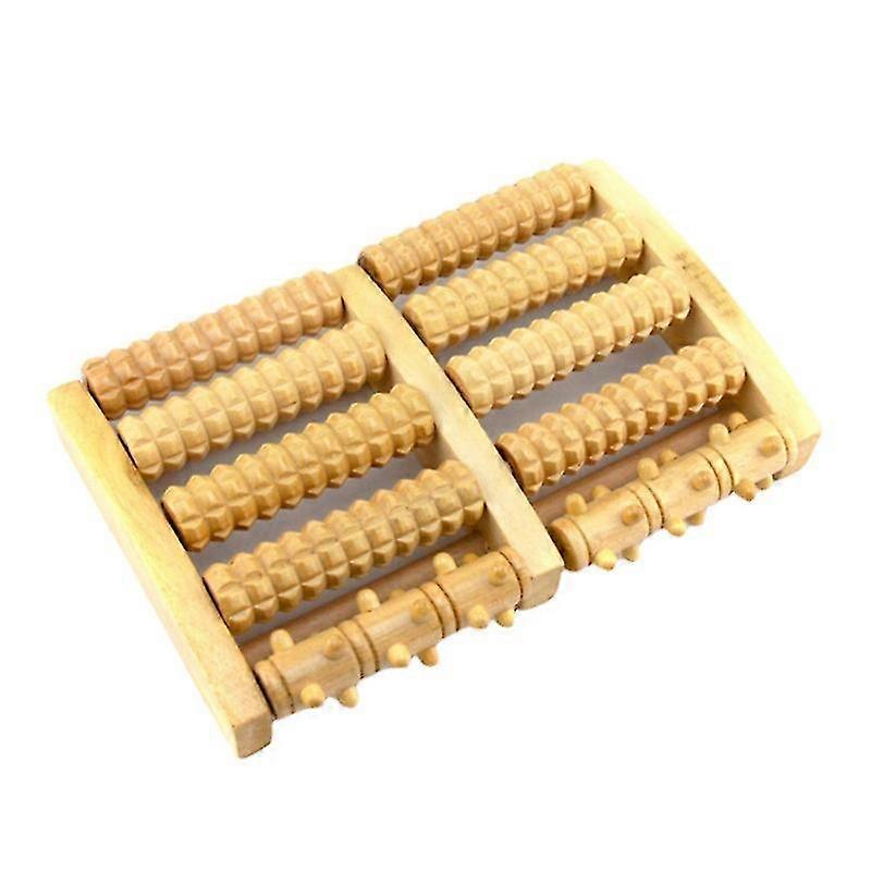 Wooden Foot Massager, Massage Roller, Relaxing Tendons And Activating Blood, Small Nail Five Row Foot Massager, Suitable For Office Workers, 27*19cm
