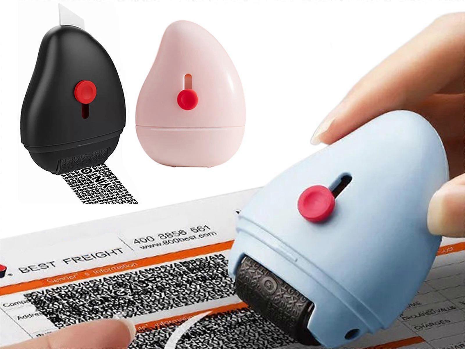 3PCS Security Privacy Stamp Roller Identity Blackout Protection Roller Stamp