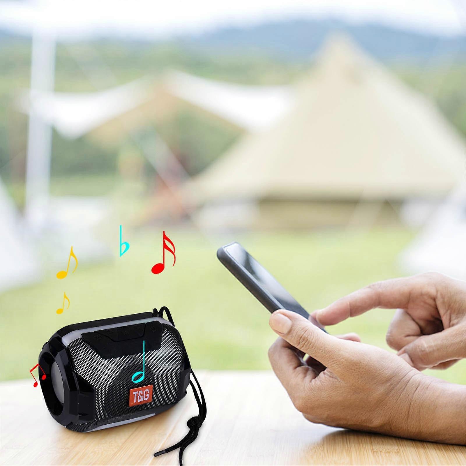 Portable Bluetooth Speaker Wireless Not Allowing Water To Go Through With Color LED Luminous Speaker Outdoor FM Radio FLYE3407