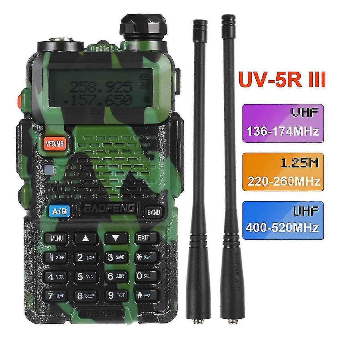 Uv5r Walkie Talkie 5w Dual Band Ham Two Way Radio Vhf Uhf Fm Radio Outdoor Handheld Transceiver Wi