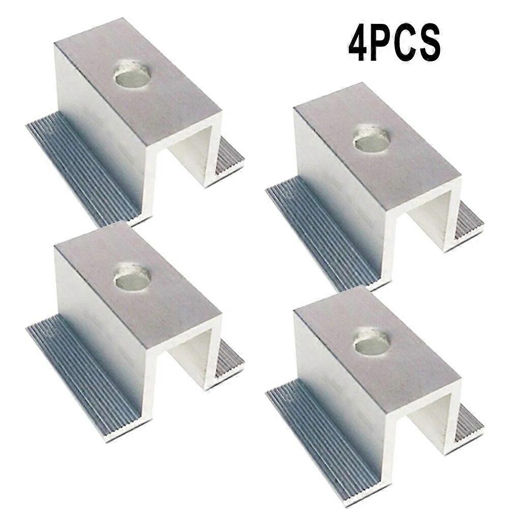 4/10st Solar Middle Clamp PV för ram Aluminiumlegering Solpanel Tryckblock Solcellsfäste för rammoduler