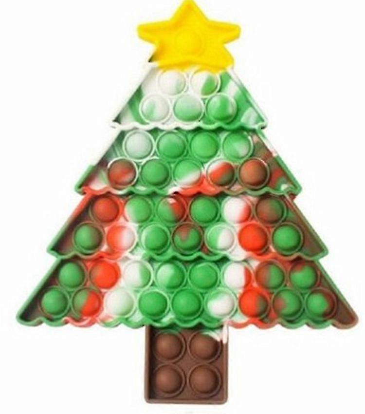 Wabjtam Noël Pop-it Fidget Toy Tree Poppit Bas Farines Noël Cadeau Enfants