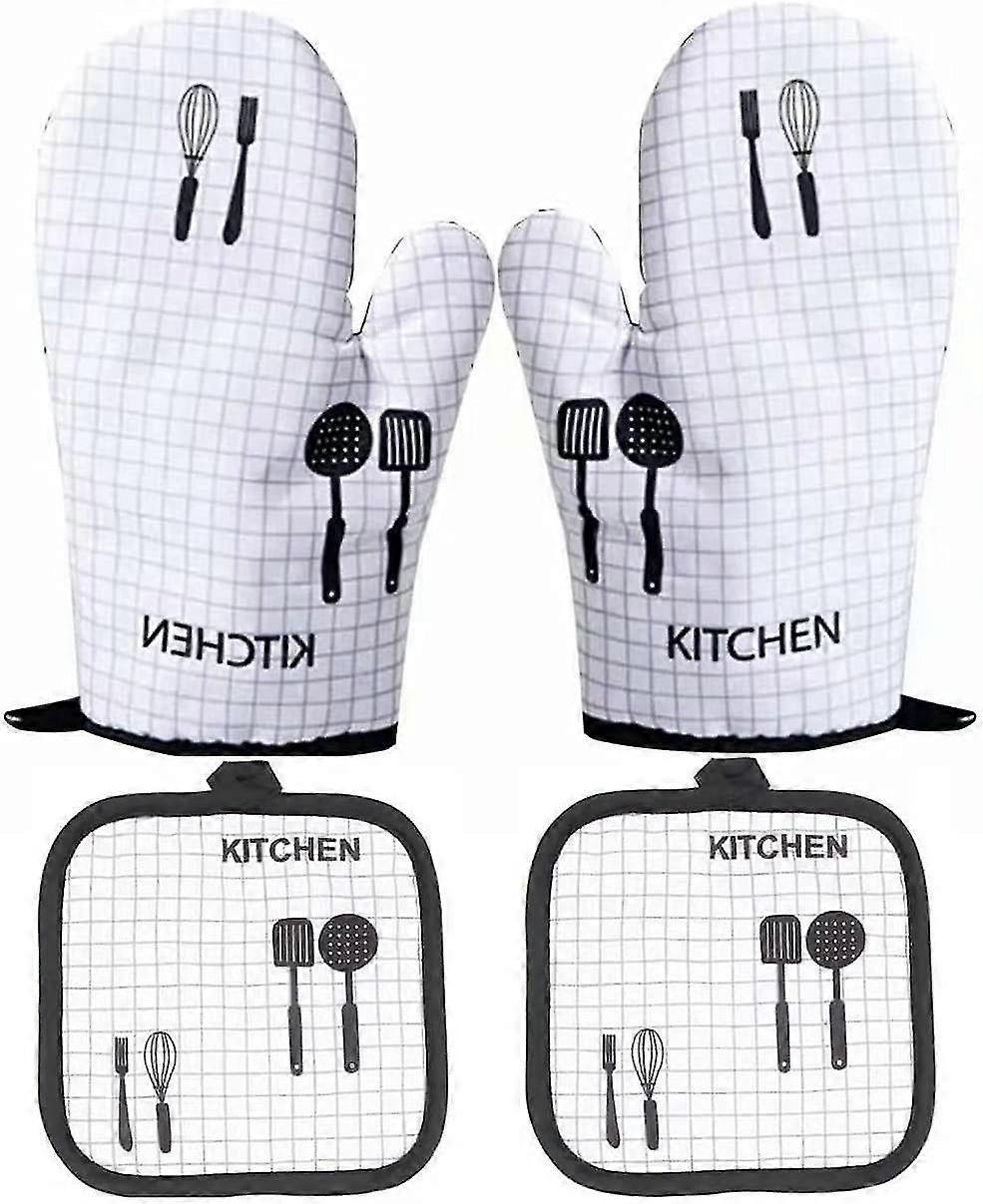 Kitchen Oven Insulation Gloves & 2 Insulation Pads (spoons) 1 Pair