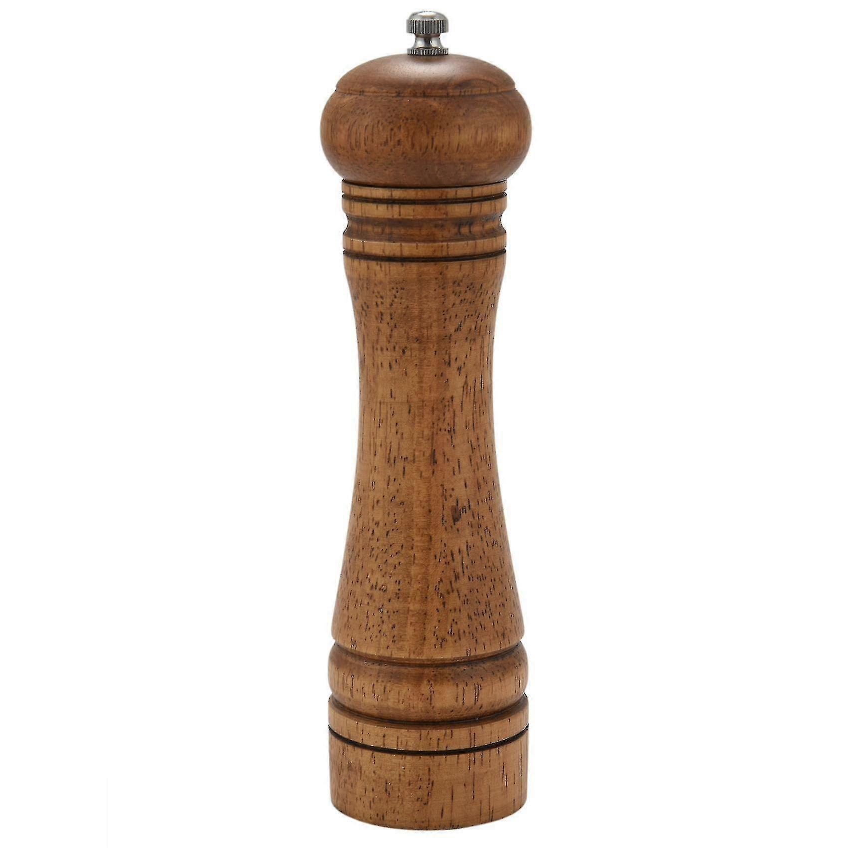 Pepper Grinder Pepper Mill Solid Wood With Strong Adjustable Ceramic Grinder 8 Inch