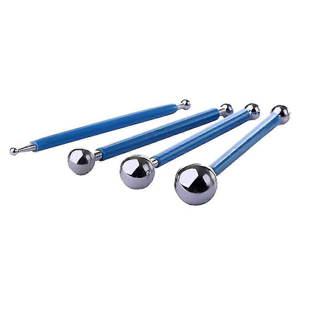 4pcs/set Ball Shaped Cake Modelling Tools Set Stainless Double