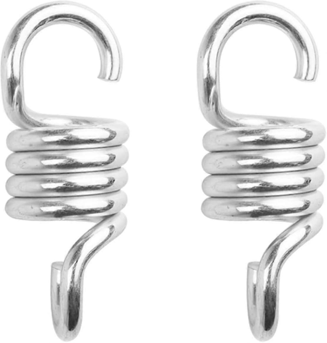 4 "300lbs重量ハンギングチェアとスイング用のヘビーデューティーポーチスイングスプリングハンモックチェア、ヘビーバッグ2ピースサスペンションフック