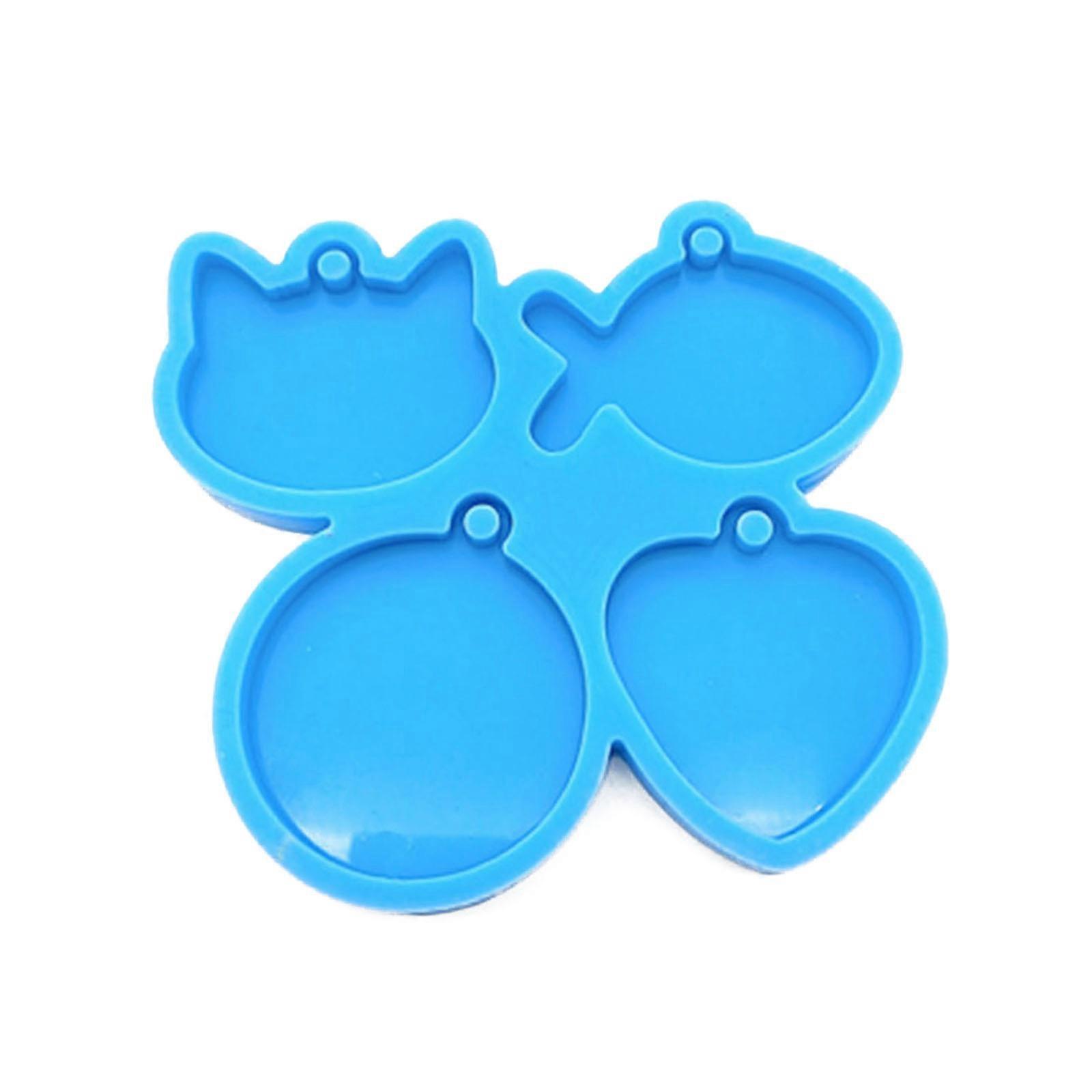 Silicone Molds for Resin Fish for Cat Handmade Keychain Silicone Mold with Hole