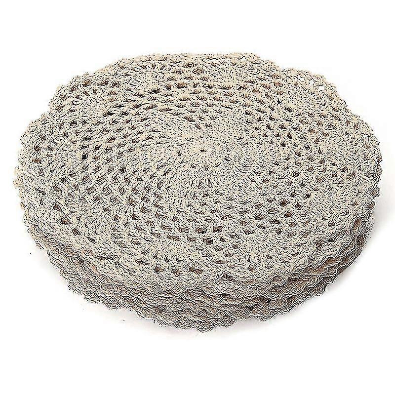 12pcs Vintage βαμβακερό ματ στρογγυλό χέρι πλεκτό δαντέλα Doilies λουλούδι σουβέρ lot οικιακό τραπέζι deco