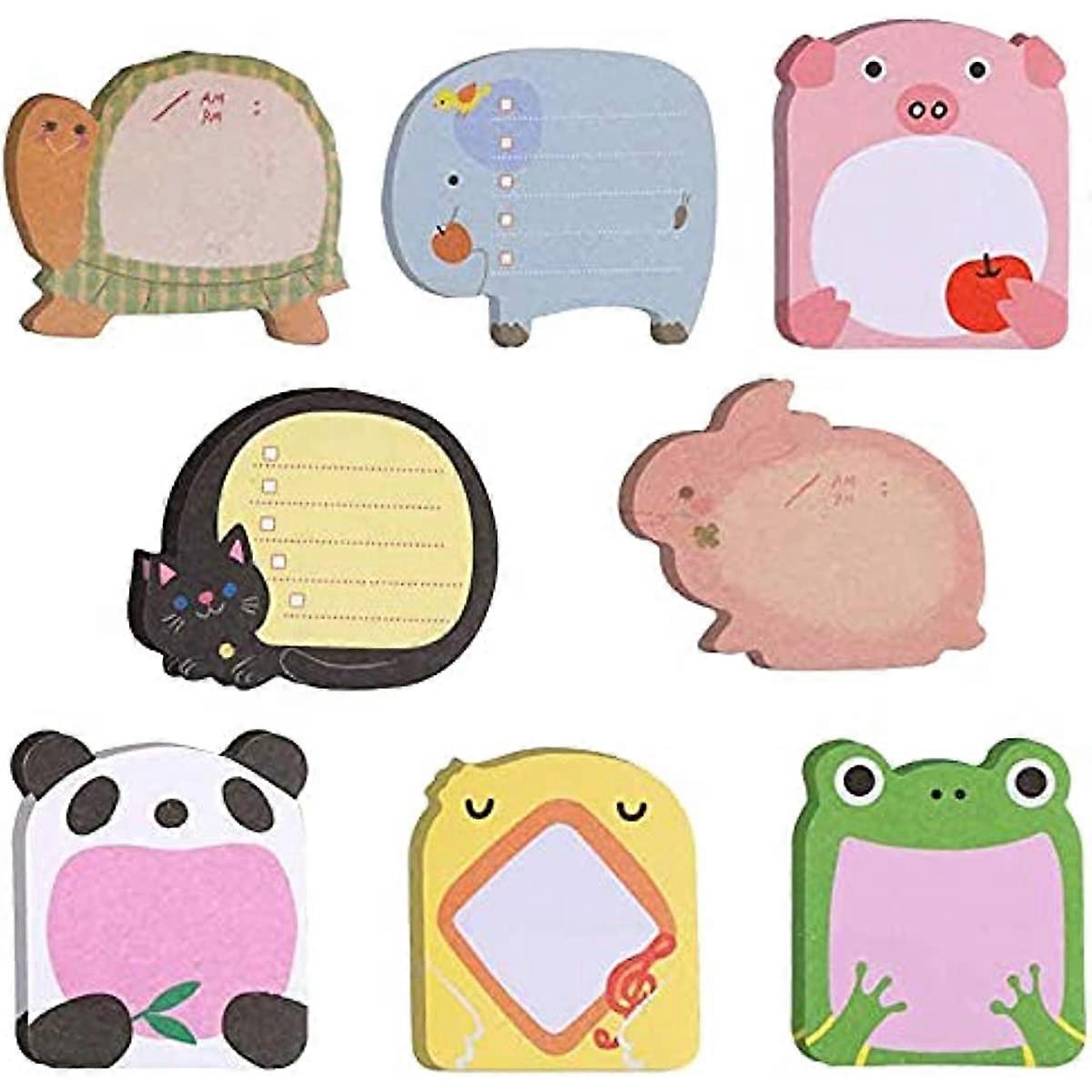 40 Packets Cute Animals Sticky Notes Cute Sticky Notes Set Mini Sticky Notes Set Refrigerator Sticky Notes Cartoon Message Note for School Office Memo