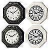 4pcs Doll House Mini Wall Clock Simulation Miniature Clock Accessories Miniatures