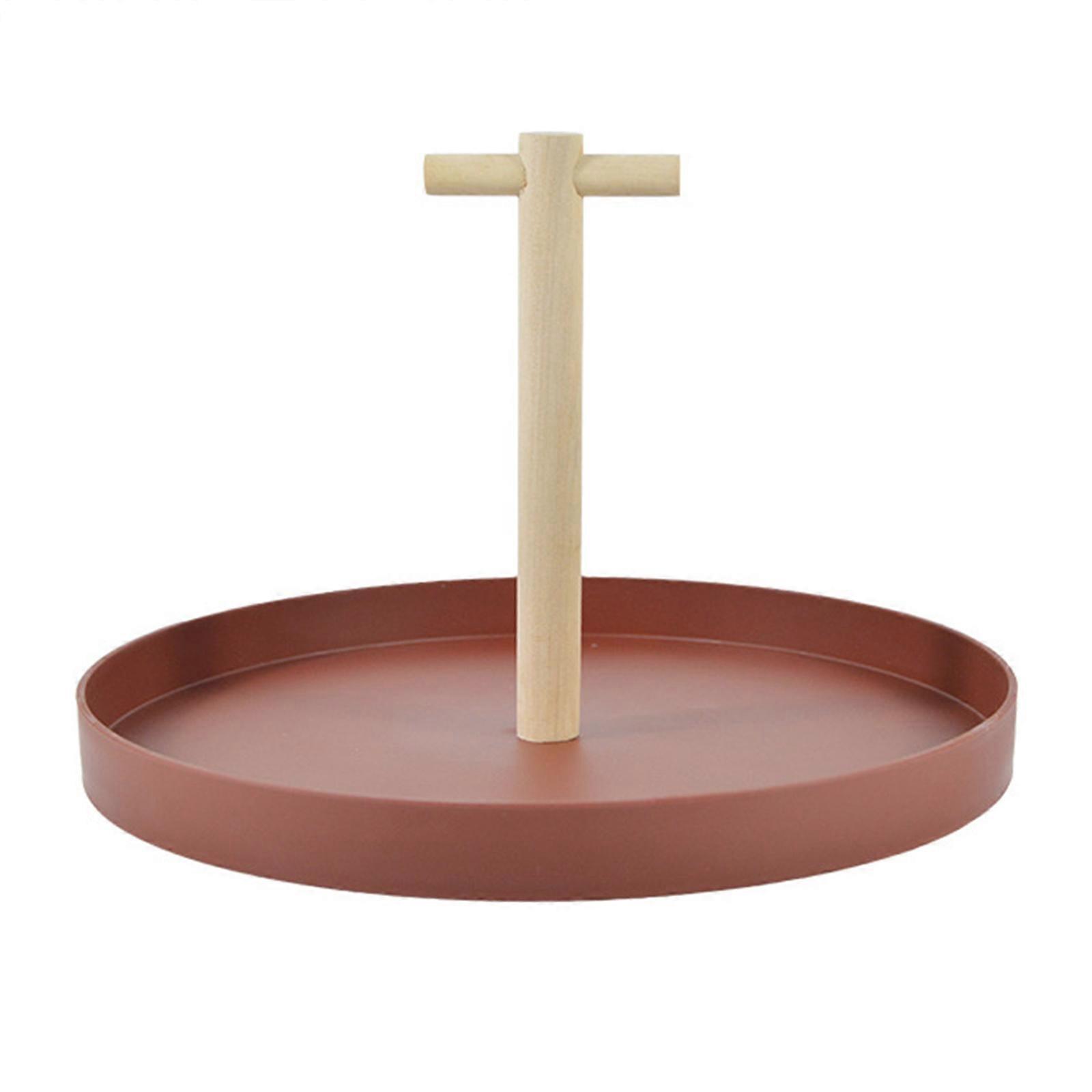 Nordic Simple Modern Portable Wood Handle Round Tray Living Room Sundries Desktop Storage Trays