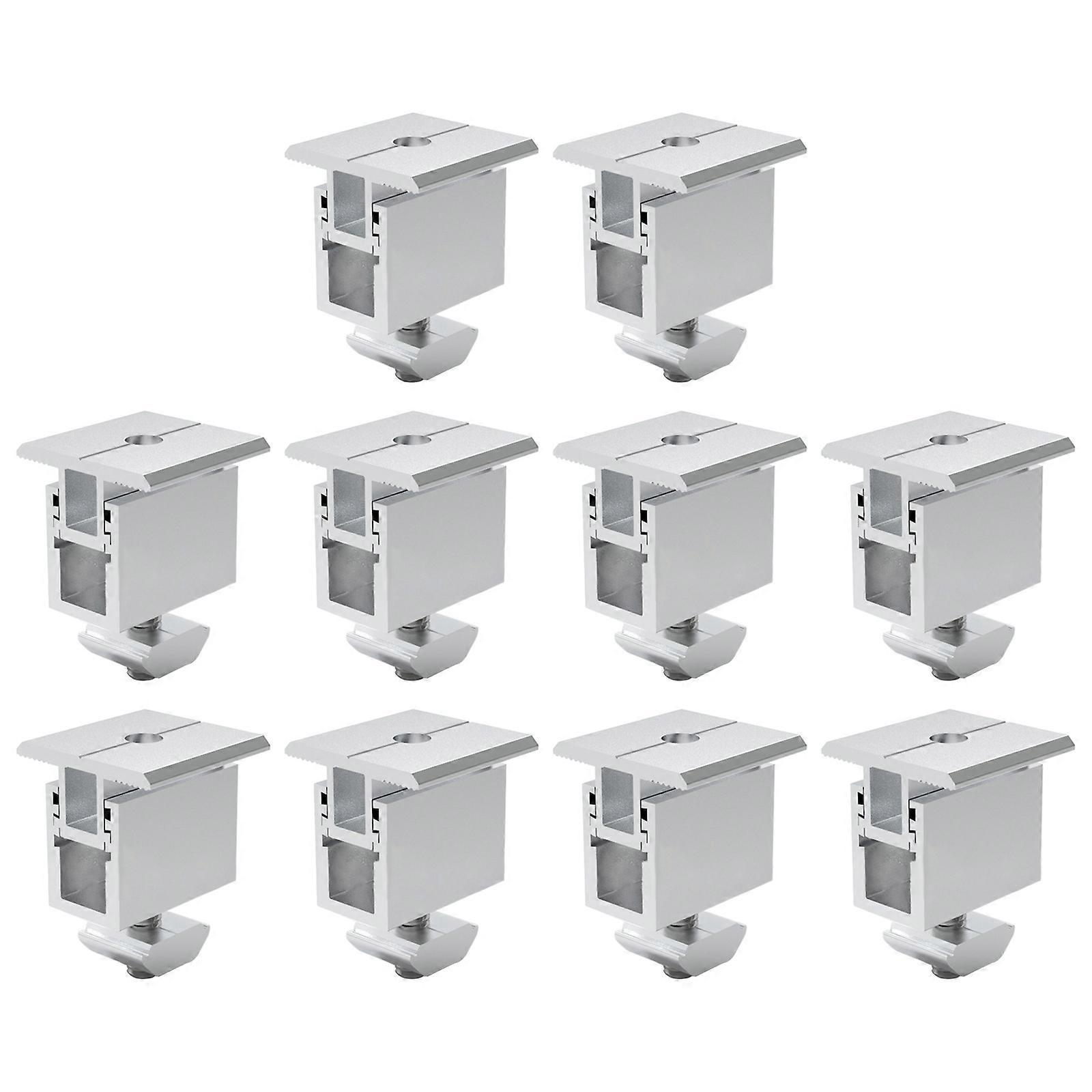 10Pcs Solar Panel Mounting Brackets, Includes Fitting Kit