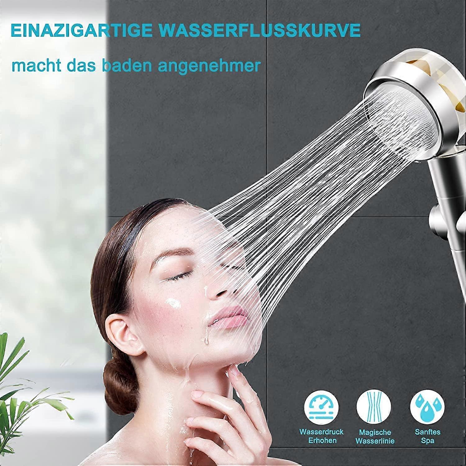 Shower Head 360Rotating High Pressure w/Shower Filter,Pause Switch