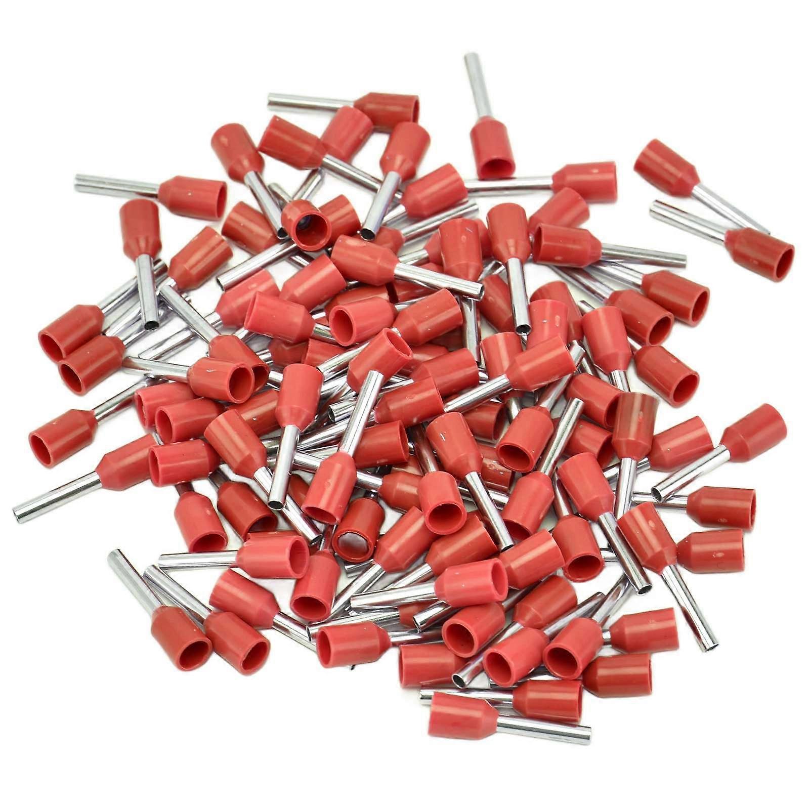 1000Pcs Insulated Ferrule Electrical Pin Crimp Terminals 16 AWG Cord End Connectors KitE1512 Red