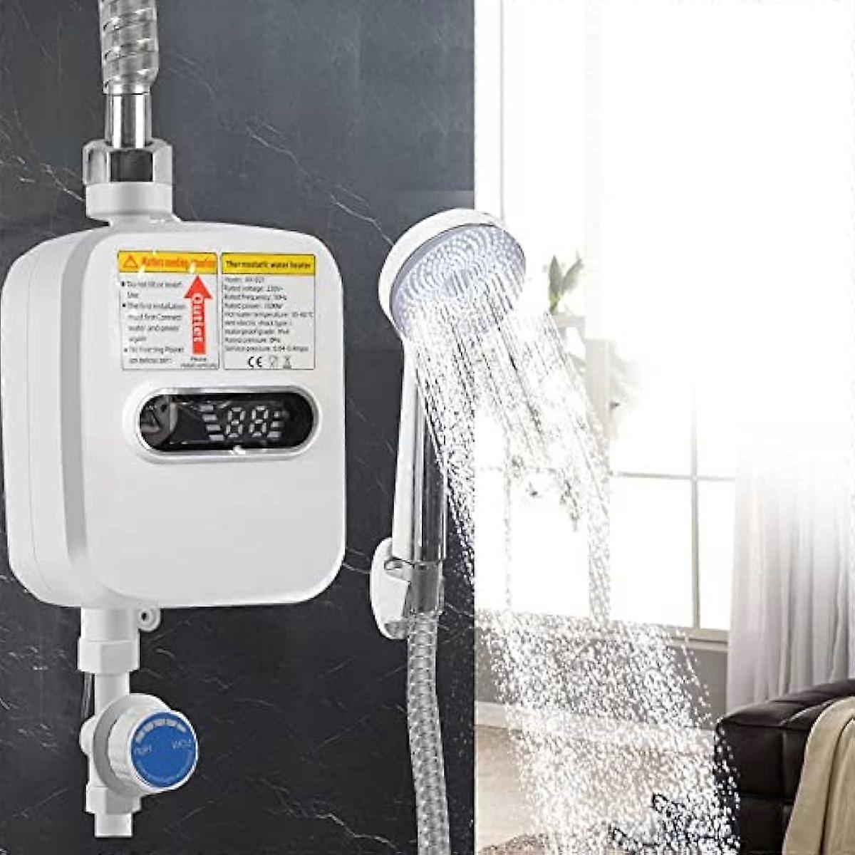 3500 W Gas Instantaneous Water Heater Portable Camping Shower Water Boiler Water Heater Stainless Steel Heating Mini Small Tankless Water Heater Suita