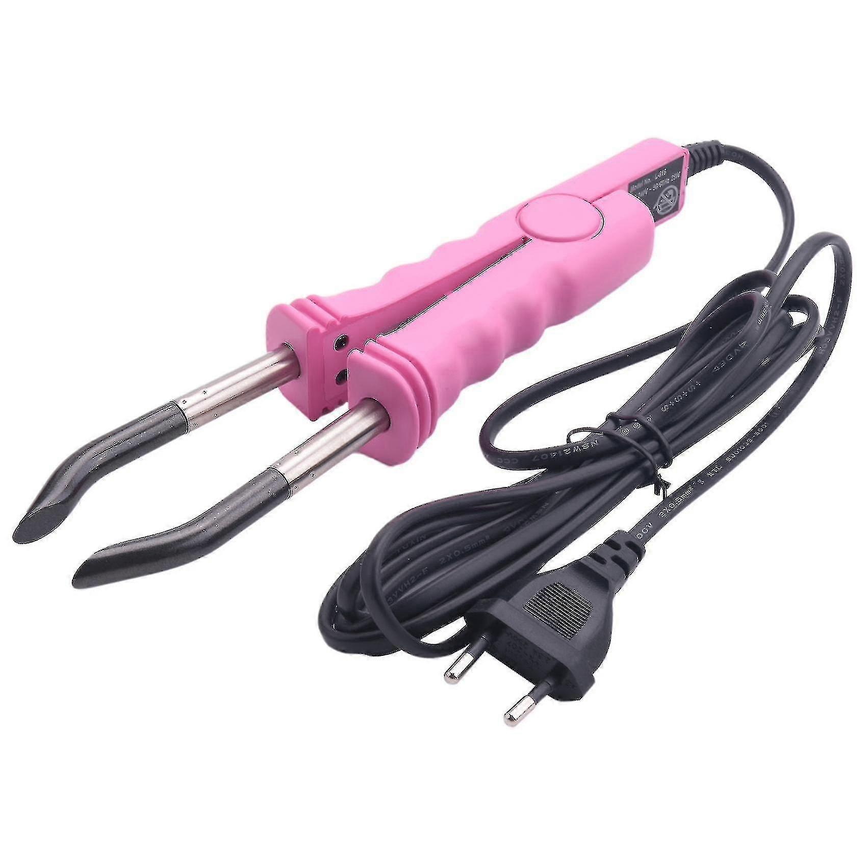 Extension de cheveux Outils de liaison à la kératine Connecteur de chaleur Pink Eu Plug