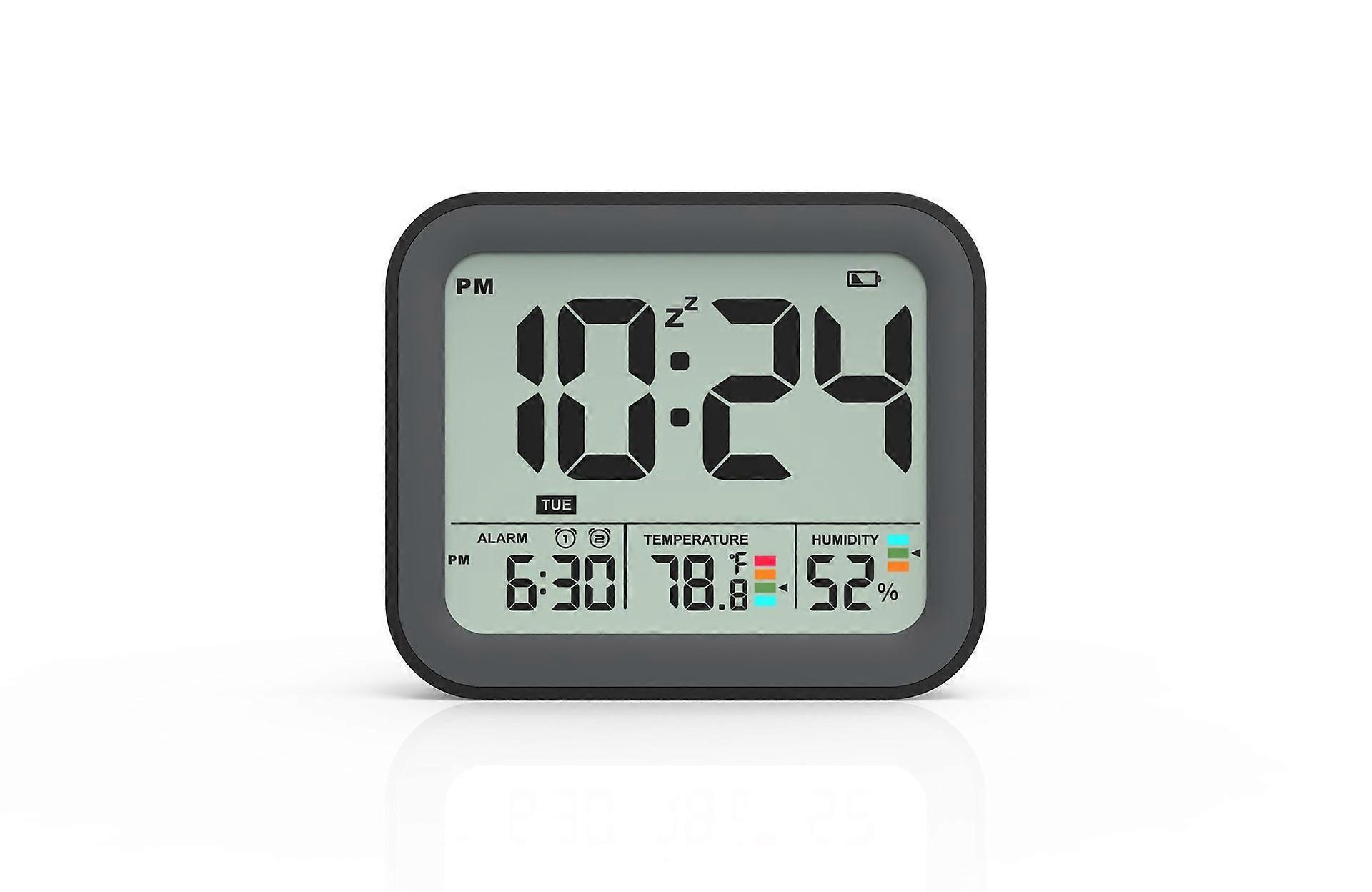 LED Digital Alarm Clock Temperature Calendar Snooze Backlight Clock Electronic Desktop Clocks Battery Alarm Home Travel Clock