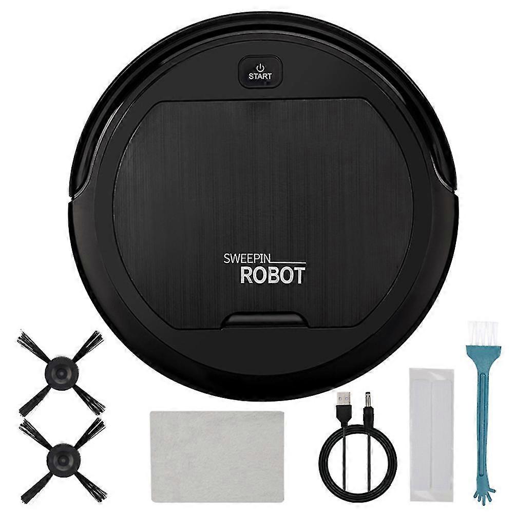 Automatic Robot Cleaner Smart Floor Robot Vacuum Auto Cleaner, Black