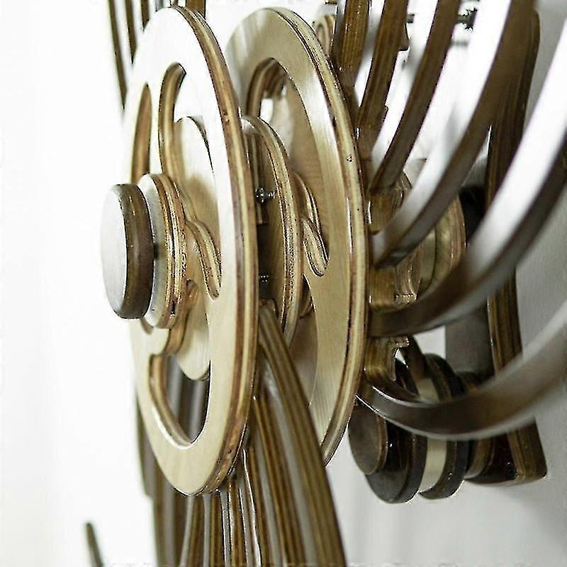 Wooden Kinetic Sculpture Personalized Rotating Wall Art Ornament For Home Living Room Office ...