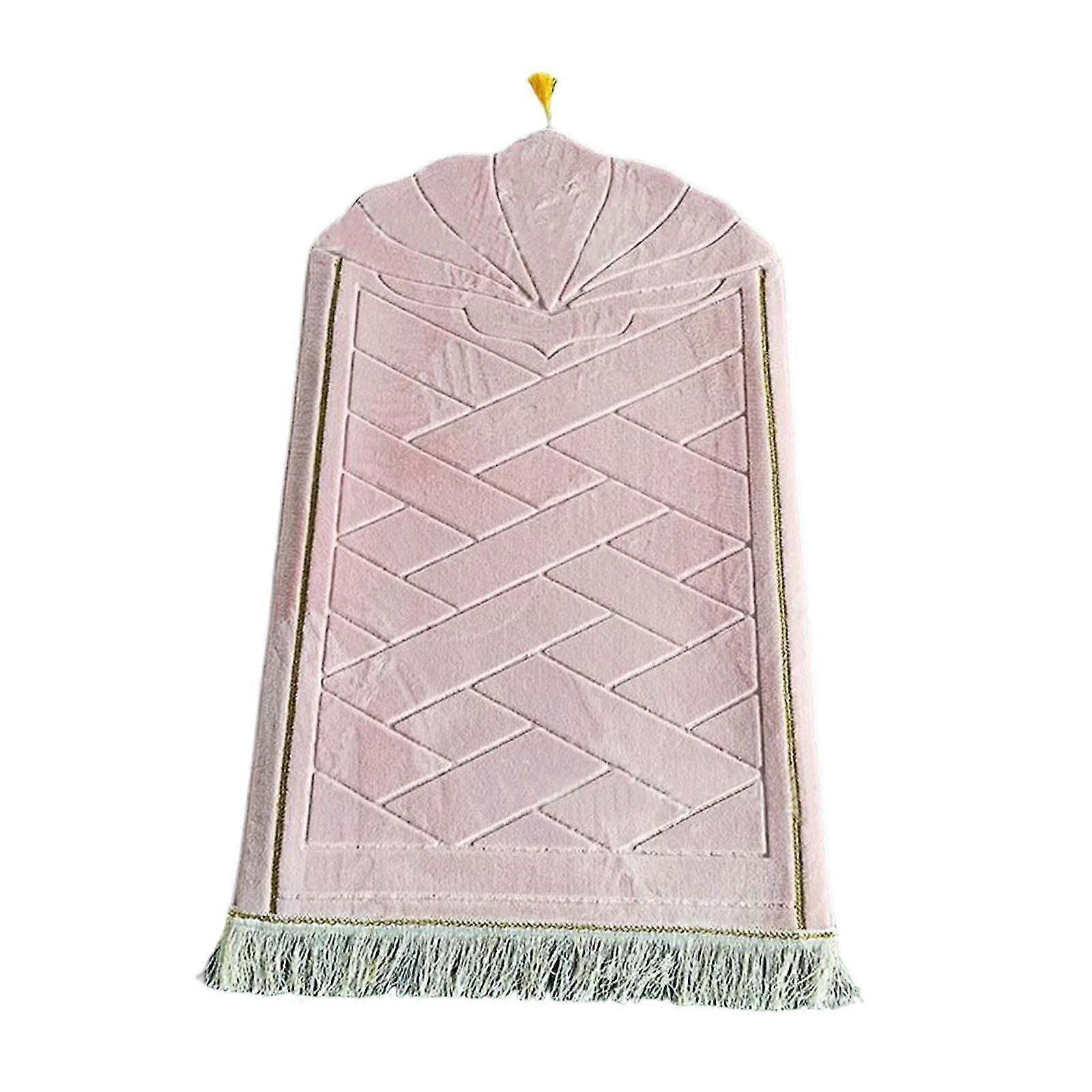 Bærbar Soft Muslim Carpet Area Tepper Eid Bryllupsdag Present Rosa