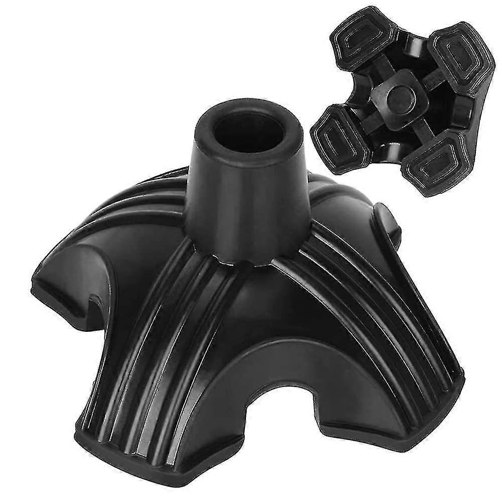 4 Pcs Cane Tip, Non-slip Self Standing Quad Support Rubber Cane Tip 4 Point Replacement Cane Tip