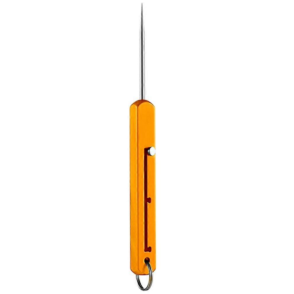 Retractable Titanium Toothpicks Keychain Reusable Toothpick Holder for Camping