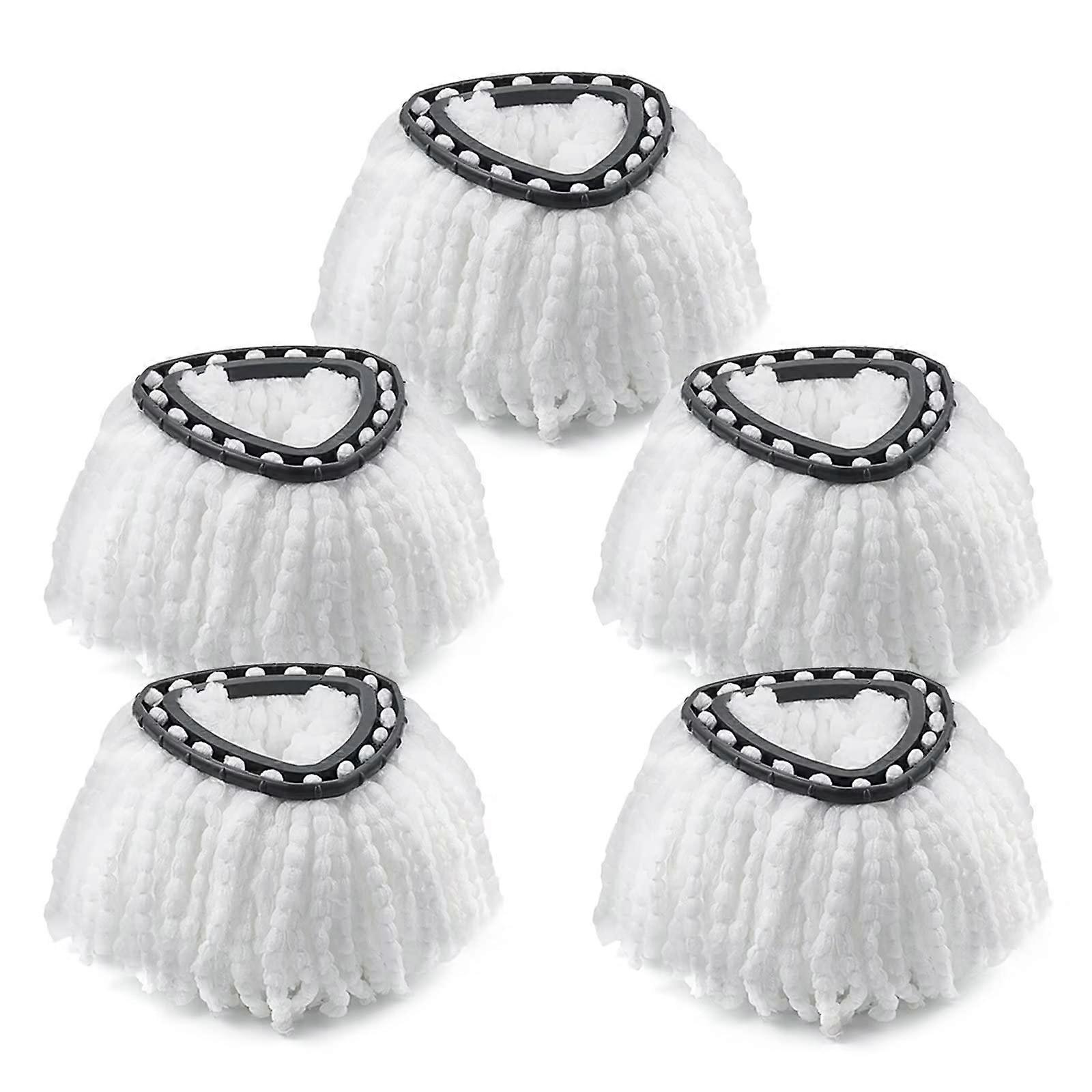 Spin Mop Head Replacement for O Ceda Mop Replace Head Triangle Mop Refills, Microfiber, White (5 Pack) -GSLA