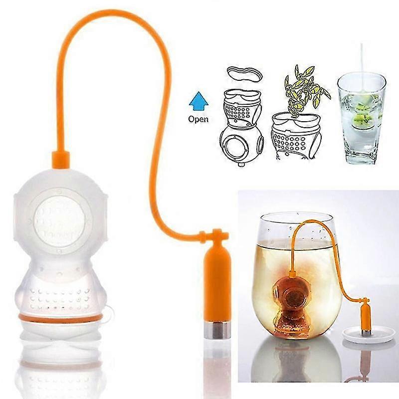 Blue Silicone Tea Strainer, Diving Shaped Tea Strainer Tea Filter Silicone Tea Infuser Gift
