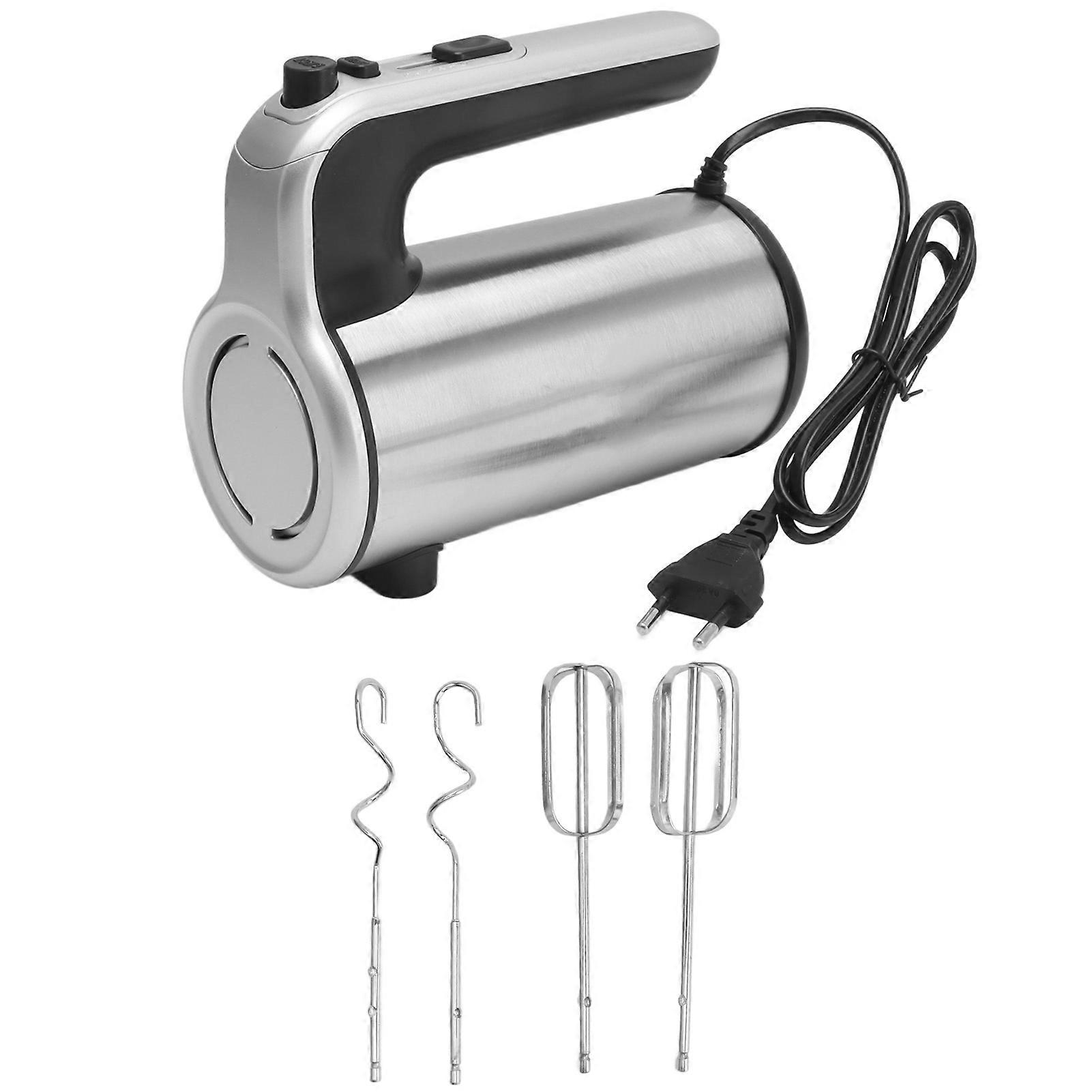 Sbattitore elettrico Sbattitore elettrico regolabile in acciaio inox Cucina portatile con frusta frusta Ganci per impastare 200W
